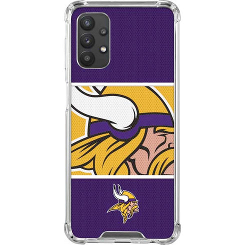 NFL Minnesota Vikings Zone Block Galaxy A32 5G Clear Case