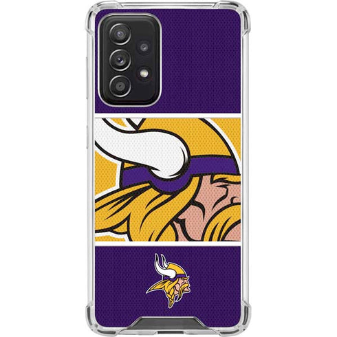 NFL Minnesota Vikings Zone Block Galaxy A52 5G Clear Case