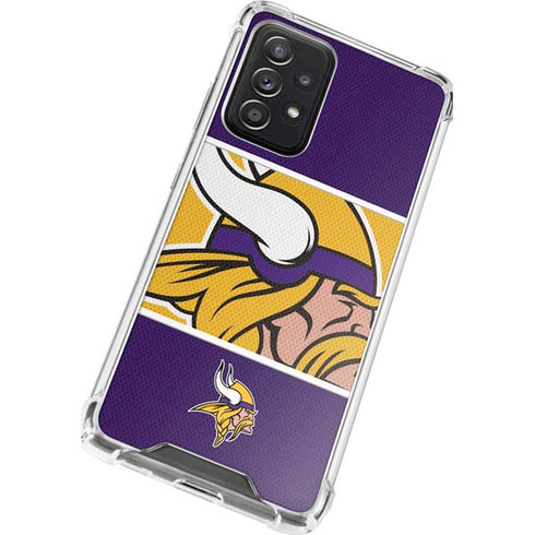 NFL Minnesota Vikings Zone Block Galaxy A72 5G Clear Case