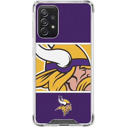 NFL Minnesota Vikings Zone Block Galaxy A72 5G Clear Case