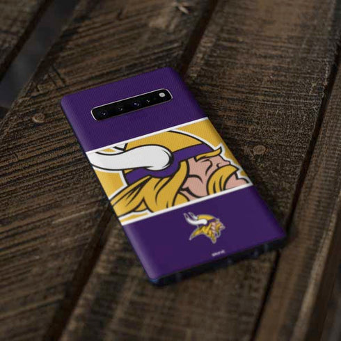 NFL Minnesota Vikings Zone Block Galaxy S10 Plus Skin