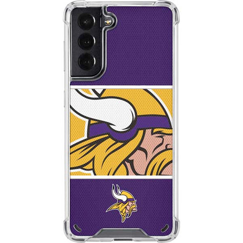 NFL Minnesota Vikings Zone Block Galaxy S21 5G Clear Case