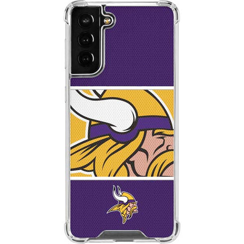 NFL Minnesota Vikings Zone Block Galaxy S21 FE Clear Case