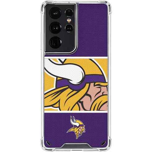 NFL Minnesota Vikings Zone Block Galaxy S21 Ultra 5G Clear Case