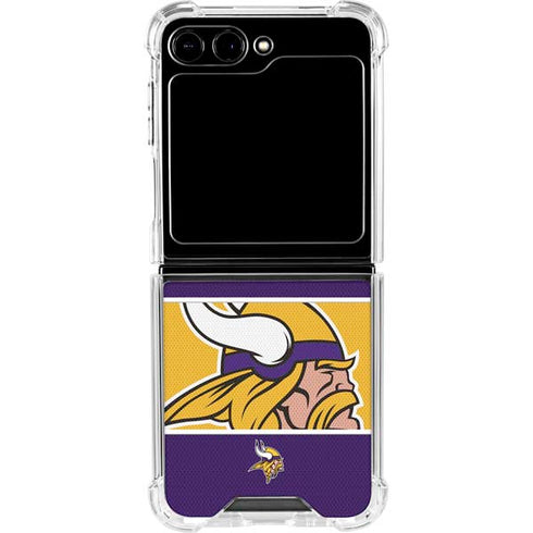 NFL Minnesota Vikings Zone Block Galaxy Z Flip5 5G Clear Case