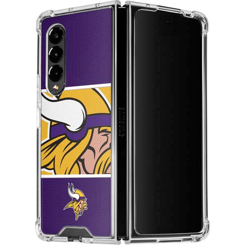NFL Minnesota Vikings Zone Block Galaxy Z Fold4 5G Clear Case