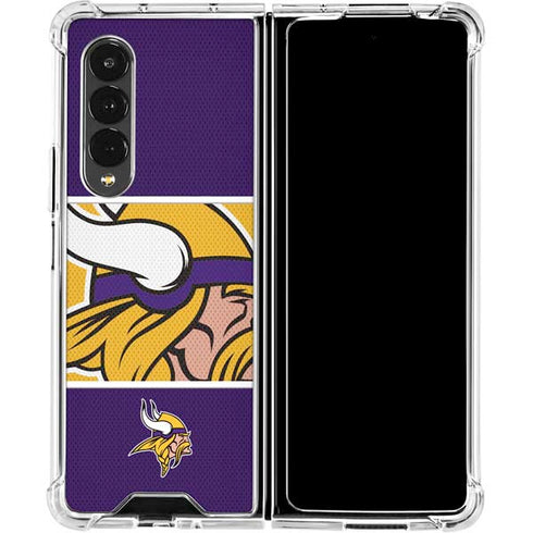 NFL Minnesota Vikings Zone Block Galaxy Z Fold4 5G Clear Case