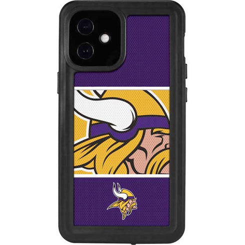 NFL Minnesota Vikings Zone Block iPhone 12 Mini Waterproof Case