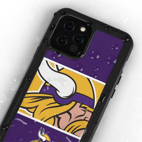 NFL Minnesota Vikings Zone Block iPhone 12 Pro Waterproof Case