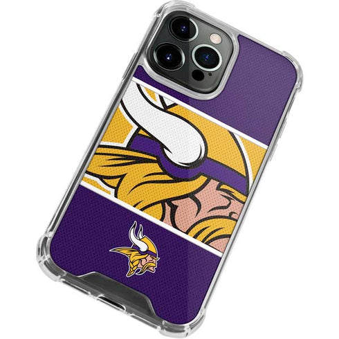 NFL Minnesota Vikings Zone Block iPhone 13 Pro Clear Case