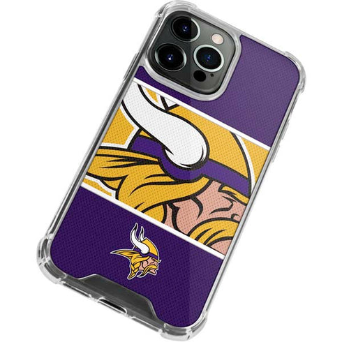 NFL Minnesota Vikings Zone Block iPhone 13 Pro Max Clear Case