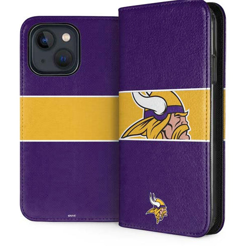 NFL Minnesota Vikings Zone Block iPhone 14 Plus Folio Case