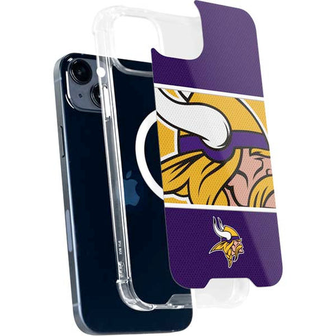 NFL Minnesota Vikings Zone Block iPhone 15 Plus MagSafe Case