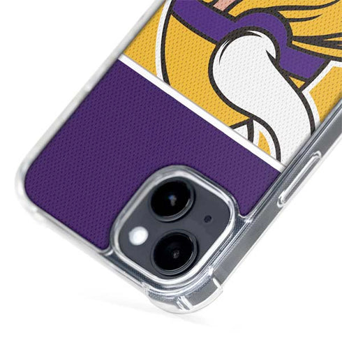 NFL Minnesota Vikings Zone Block iPhone 15 Plus MagSafe Case