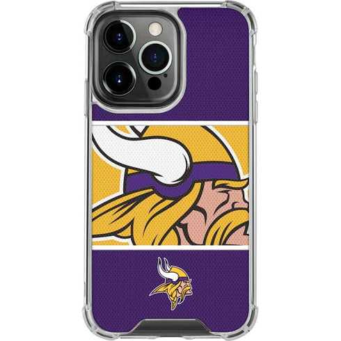 NFL Minnesota Vikings Zone Block iPhone 15 Pro Clear Case