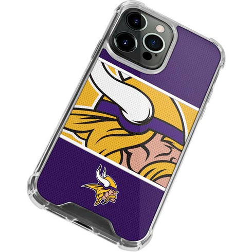 NFL Minnesota Vikings Zone Block iPhone 14 Pro Clear Case