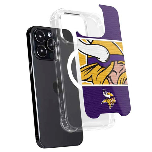 NFL Minnesota Vikings Zone Block iPhone 15 Pro MagSafe Case