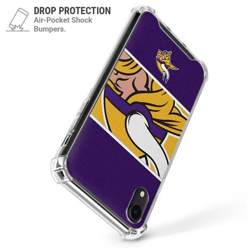 NFL Minnesota Vikings Zone Block iPhone XR Clear Case