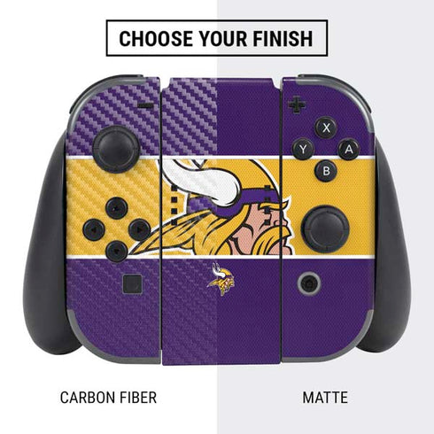 NFL Minnesota Vikings Zone Block Nintendo Switch Bundle Skin