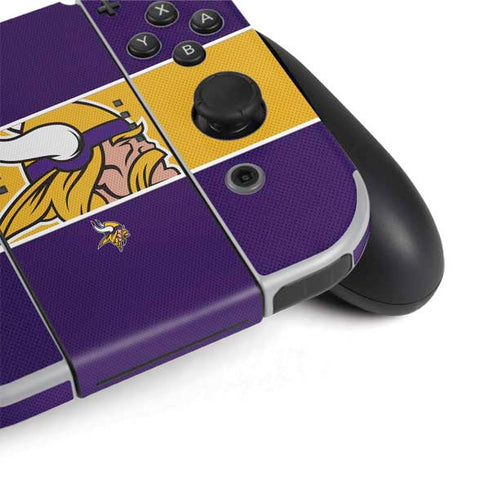 NFL Minnesota Vikings Zone Block Nintendo Switch OLED (2021) Skin