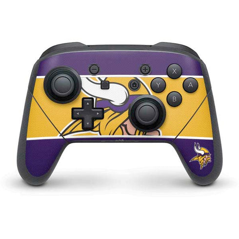 NFL Minnesota Vikings Zone Block Nintendo Switch Pro Controller Skin