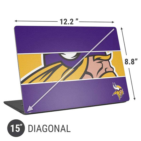 NFL Minnesota Vikings Zone Block Universal Laptop 15in (12.2 x 8.8in) Skin