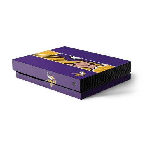 NFL Minnesota Vikings Zone Block Xbox One X Console Skin