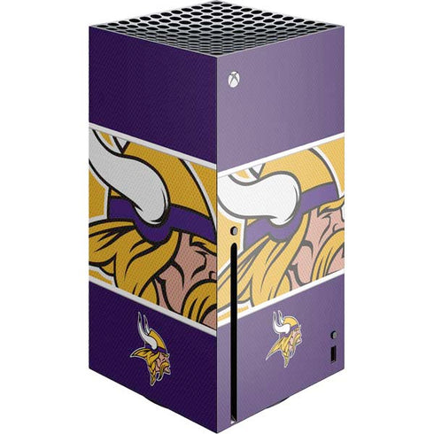 NFL Minnesota Vikings Zone Block Xbox Series X Console Skin