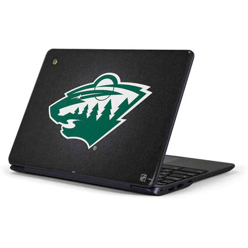 NHL Minnesota Wild Black Background Samsung Chromebook Skin