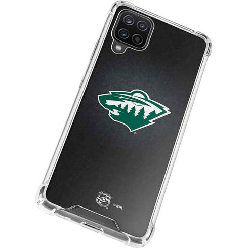 NHL Minnesota Wild Black Background Galaxy A12 Clear Case