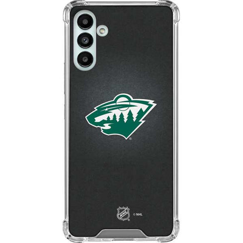 NHL Minnesota Wild Black Background Galaxy A13 5G Clear Case