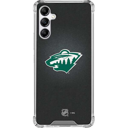 NHL Minnesota Wild Black Background Galaxy A14 5G Clear Case