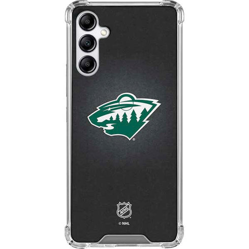 NHL Minnesota Wild Black Background Galaxy A15 5G Clear Case
