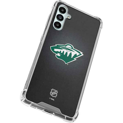 NHL Minnesota Wild Black Background Galaxy A15 5G Clear Case