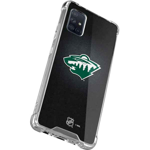 NHL Minnesota Wild Black Background Galaxy A51 5G Clear Case