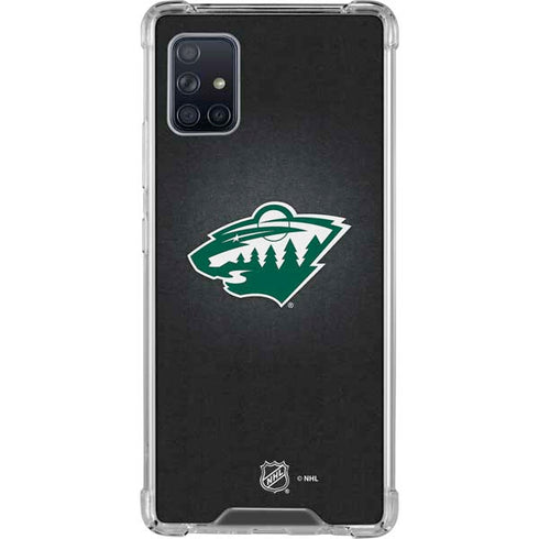 NHL Minnesota Wild Black Background Galaxy A51 5G Clear Case