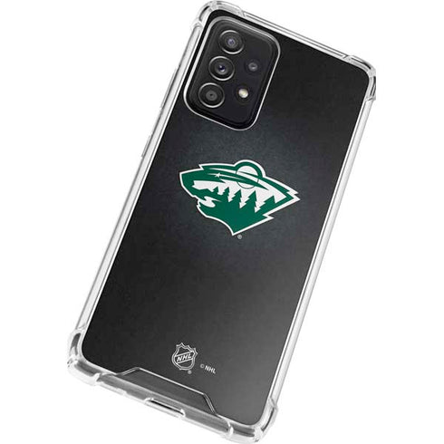 NHL Minnesota Wild Black Background Galaxy A52 5G Clear Case