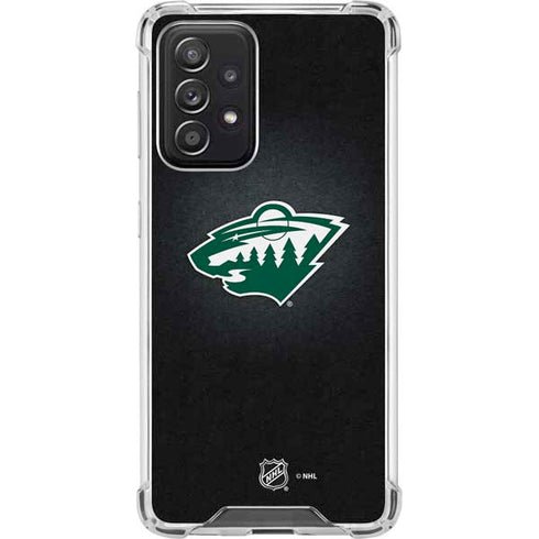 NHL Minnesota Wild Black Background Galaxy A52 5G Clear Case