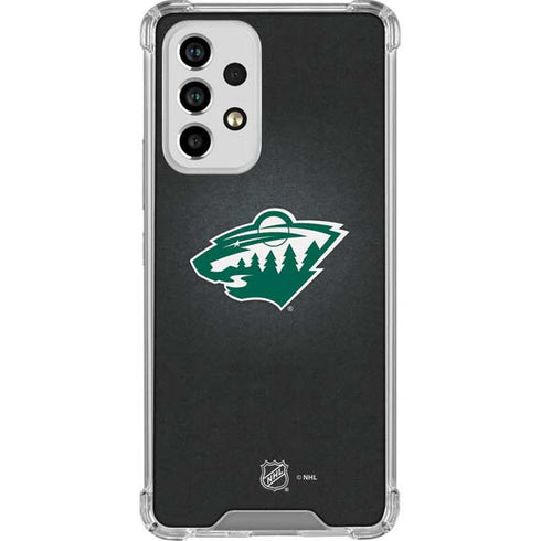 NHL Minnesota Wild Black Background Galaxy A53 5G Clear Case