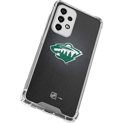 NHL Minnesota Wild Black Background Galaxy A53 5G Clear Case