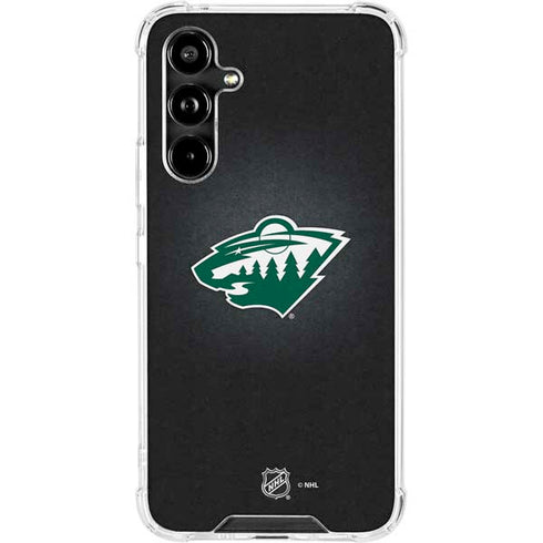 NHL Minnesota Wild Black Background Galaxy A54 5G Clear Case