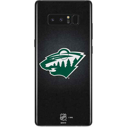 NHL Minnesota Wild Black Background Galaxy Note 8 Skin
