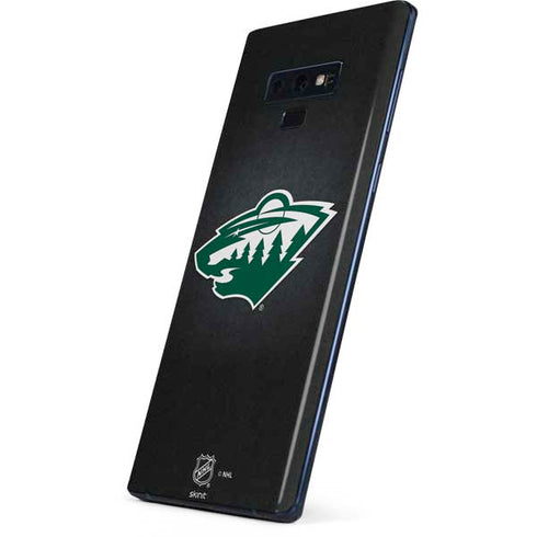 NHL Minnesota Wild Black Background Galaxy Note 9 Skin