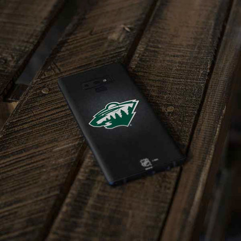 NHL Minnesota Wild Black Background Galaxy Note 9 Skin