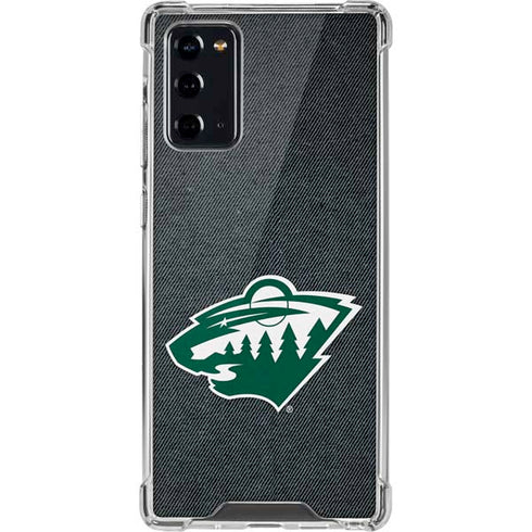 NHL Minnesota Wild Black Background Galaxy Note20 5G Clear Case