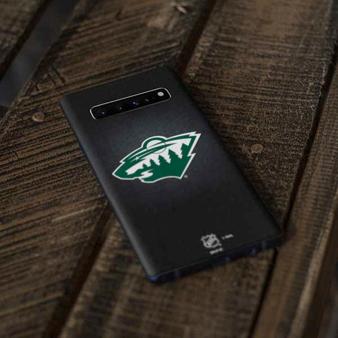 NHL Minnesota Wild Black Background Galaxy S10 Skin