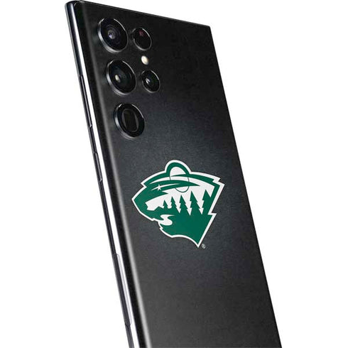NHL Minnesota Wild Black Background Galaxy S22 Ultra Skin