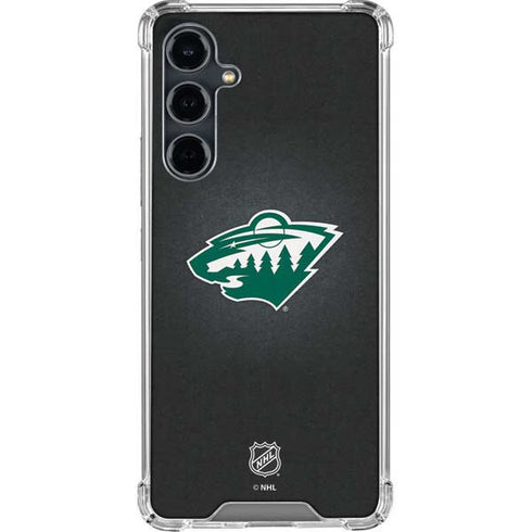 NHL Minnesota Wild Black Background Galaxy S23 FE Clear Case