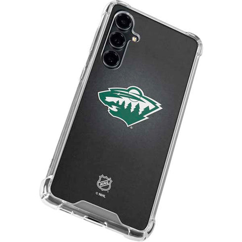 NHL Minnesota Wild Black Background Galaxy S23 FE Clear Case