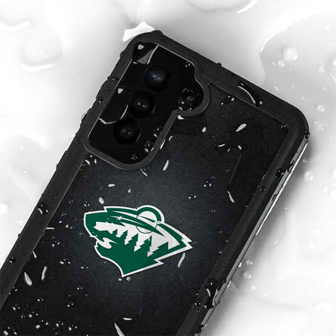 NHL Minnesota Wild Black Background Galaxy S23 Plus Waterproof Case